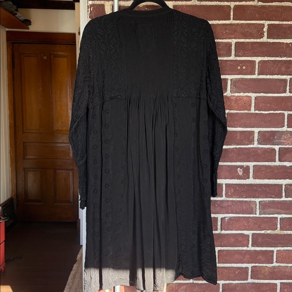 Johnny Was Black tunic eyelet Dress - Picture 4 of 7